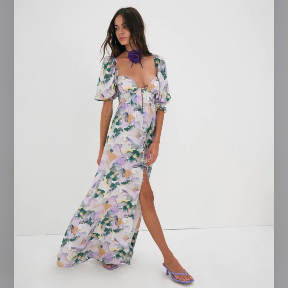For love & lemons Megan maxi purple dress XS
